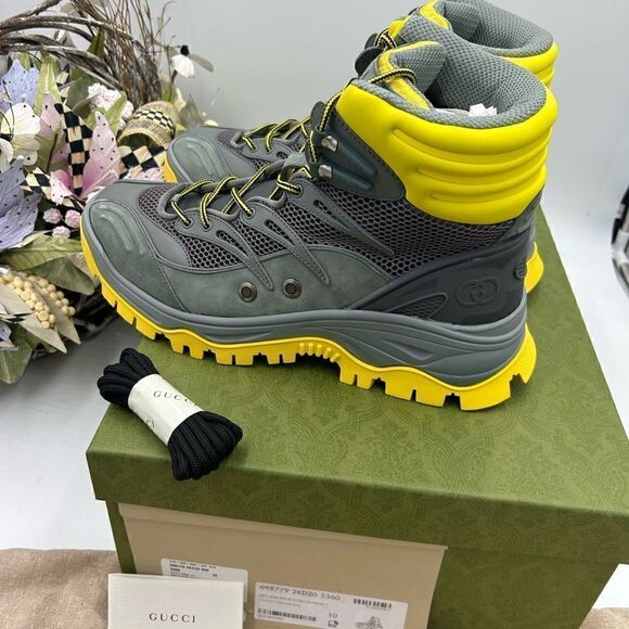 Men’s Gucci lace up boots size 10 made in Italy - Picture 6 of 10